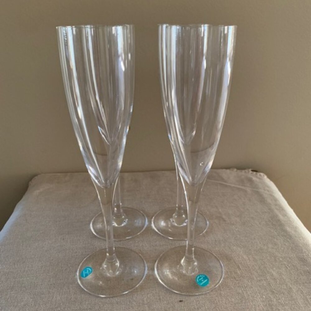 Tiffany & Co. Crystal Champagne Flutes (set of 4)
